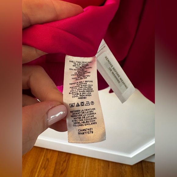 Ann Taylor women’s double breasted trenchcoat in razzle dazzle, petite small. 🩷 - Picture 9 of 13